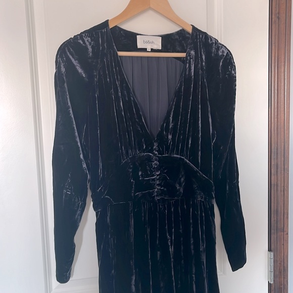 Ba&sh Vick Silk-Blend Velvet Midi Dress - Picture 4 of 11